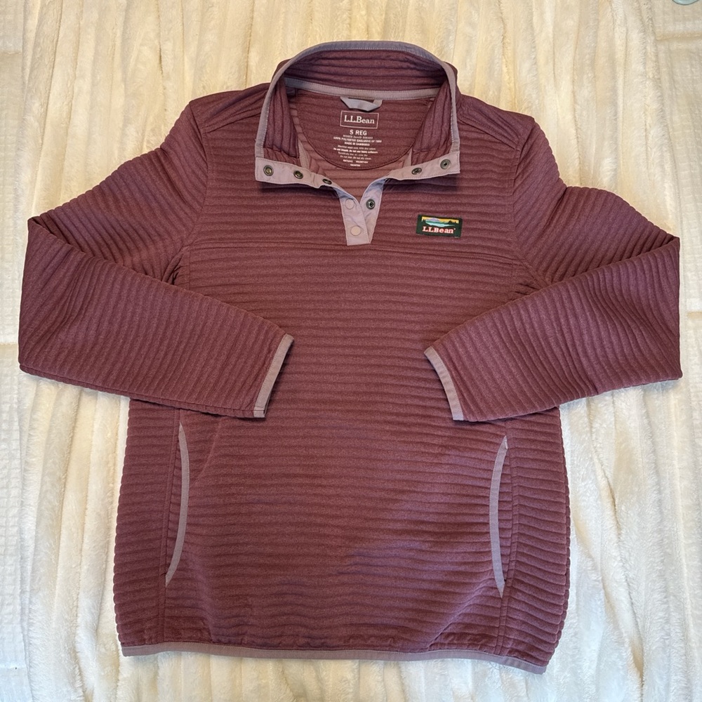 L.L. Bean Purple Airlight Knit Pullover